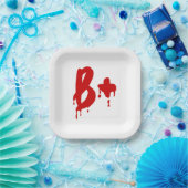 Bloedgroep B+ Positief #Horror Hospital Papieren Bordje (Feest)