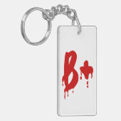 Bloedgroep B+ Positief #Horror Hospital Sleutelhanger (Voorkant Links)