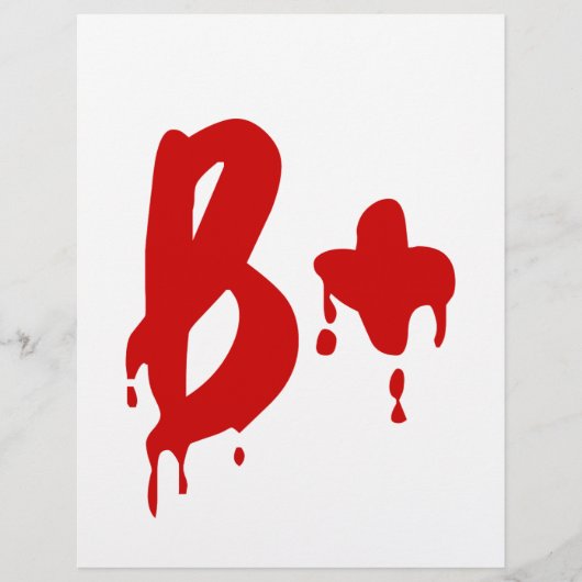 Bloedgroep B+ Positief #Horror Ziekenhuis Flyer (Voorkant)