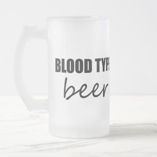 bloedgroep bier matglas bierpul (Links)
