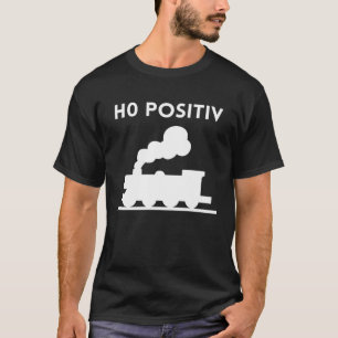 Bloedgroep H0 positief model spoorweg model spoorw T-shirt