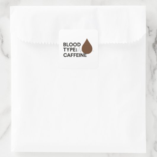 Bloedgroep is cafeïne Sticker (Tas)