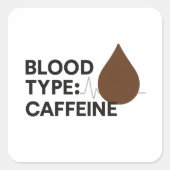 Bloedgroep is cafeïne Sticker (Voorkant)