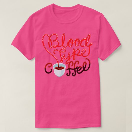 Bloedgroep Koffie T-shirt (Design voorkant)