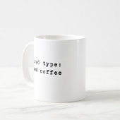 bloedgroep | Minimalistische Inspirerend offertes Koffiemok (Voorkant links)