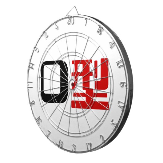 Bloedgroep O Japans Kanji Dartbord (Voorkant Rechts)
