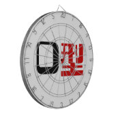 Bloedgroep O Japans Kanji Dartbord (Voorkant Links)