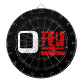 Bloedgroep O Japans Kanji Dartbord (Voorkant)