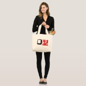 Bloedgroep O Japans Kanji Grote Tote Bag (Voorkant (model))