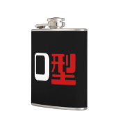 Bloedgroep O Japans Kanji Heupfles (Links)