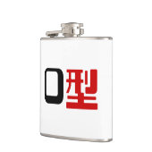 Bloedgroep O Japans Kanji Heupfles (Links)