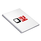 Bloedgroep O Japans Kanji Notitieboek (Rechterzijde)