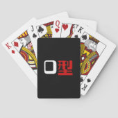 Bloedgroep O Japans Kanji Pokerkaarten (Achterkant)