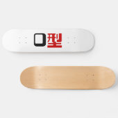 Bloedgroep O Japans Kanji Skateboard (Horizontaal)