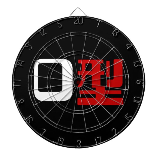 Bloedgroep O Japanse Kanji Dartbord (Voorkant)