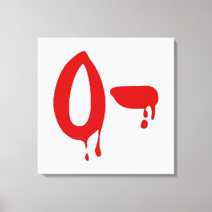 Bloedgroep O- Negatief #Horror ziekenhuis Canvas Afdruk
