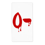 Bloedgroep O- Negatief #Horror ziekenhuis Etiket (Voorkant)