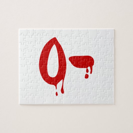 Bloedgroep O- Negatief #Horror ziekenhuis Legpuzzel (Horizontaal)