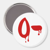 Bloedgroep O- Negatief #Horror ziekenhuis Magneet (Voorkant / Achterkant)