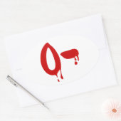 Bloedgroep O- Negatief #Horror ziekenhuis Ovale Sticker (Envelop)
