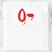 Bloedgroep O- Negatief #Horror ziekenhuis Ovale Sticker (Tas)