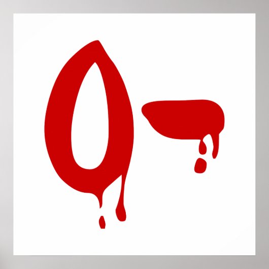 Bloedgroep O- Negatief #Horror ziekenhuis Poster (Voorkant)