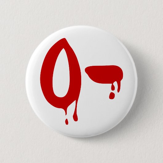 Bloedgroep O- Negatief #Horror ziekenhuis Ronde Button 5,7 Cm (Voorkant)