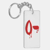 Bloedgroep O- Negatief #Horror ziekenhuis Sleutelhanger (Voorkant Links)