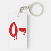 Bloedgroep O- Negatief #Horror ziekenhuis Sleutelhanger (achterkant)