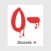 Bloedgroep O- Negatief #Horror ziekenhuis Sticker (Vel)