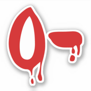Bloedgroep O- Negatief #Horror ziekenhuis Sticker