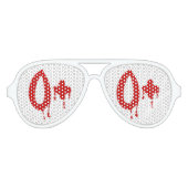 Bloedgroep O+ Positief #Horror Hospital Aviator Zonnebril (Voorkant)