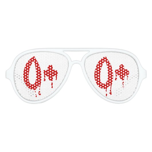 Bloedgroep O+ Positief #Horror Hospital Aviator Zonnebril (Voorkant)
