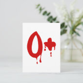 Bloedgroep O+ Positief #Horror Hospital Briefkaart (Staand voorkant)