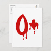 Bloedgroep O+ Positief #Horror Hospital Briefkaart (Voorkant / Achterkant)