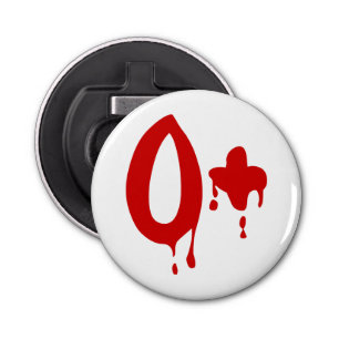 Bloedgroep O+ Positief #Horror Hospital Button Flesopener