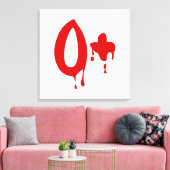 Bloedgroep O+ Positief #Horror Hospital Canvas Afdruk (Insitu (Woonkamer))