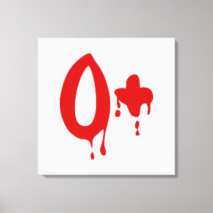 Bloedgroep O+ Positief #Horror Hospital Canvas Afdruk