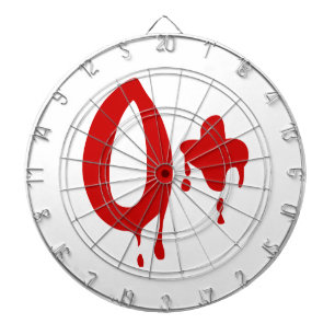 Bloedgroep O+ Positief #Horror Hospital Dartbord