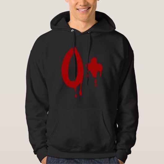 Bloedgroep O+ Positief #Horror Hospital Hoodie (Voorkant)