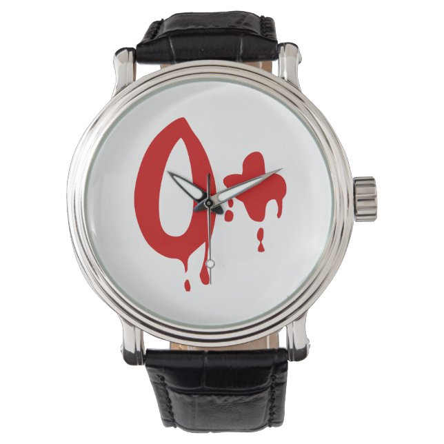 Bloedgroep O+ Positief #Horror Hospital Horloge (Voorkant)