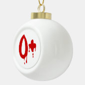 Bloedgroep O+ Positief #Horror Hospital Keramische Bal Ornament (Rechts)