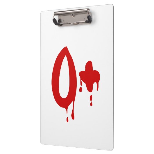 Bloedgroep O+ Positief #Horror Hospital Klembord (Links)
