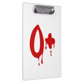 Bloedgroep O+ Positief #Horror Hospital Klembord (Rechts)