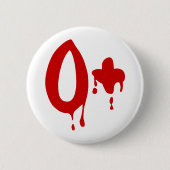 Bloedgroep O+ Positief #Horror Hospital Ronde Button 5,7 Cm (Voorkant)