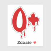 Bloedgroep O+ Positief #Horror Hospital Sticker (Vel)
