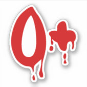 Bloedgroep O+ Positief #Horror Hospital Sticker (Voorkant)