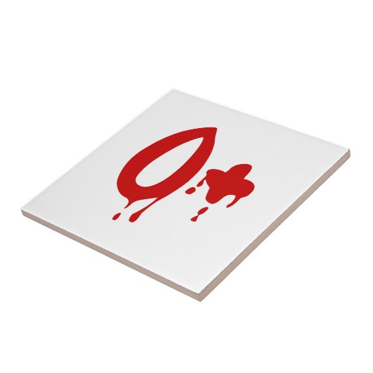 Bloedgroep O+ Positief #Horror Hospital Tegeltje (Zijkant)