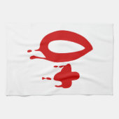 Bloedgroep O+ Positief #Horror Hospital Theedoek (Horizontaal)