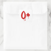 Bloedgroep O+ Positief #Horror Hospital Vierkante Sticker (Tas)